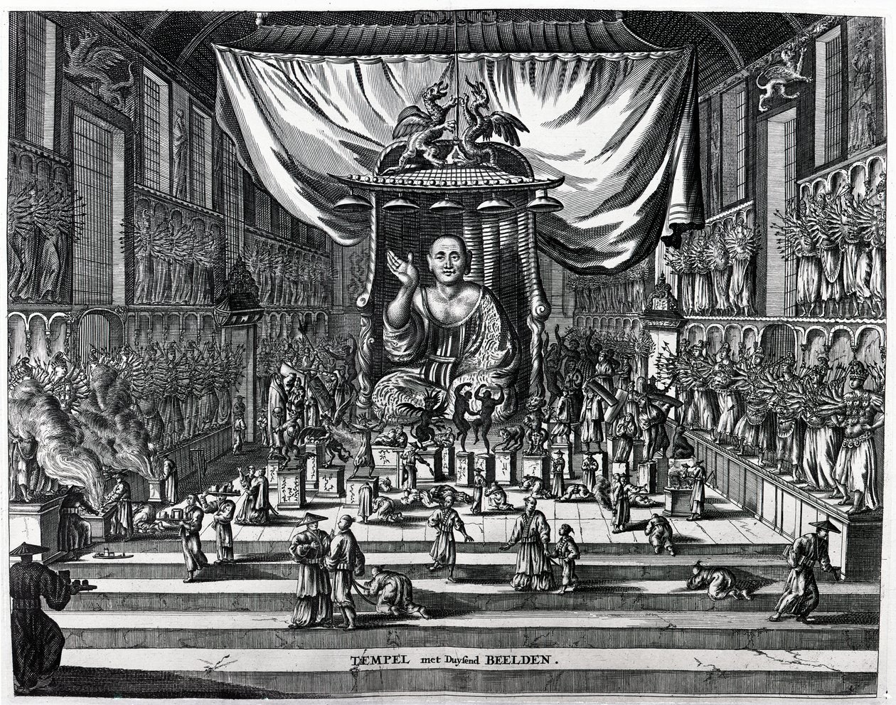 Un Templo Budista, una ilustración de 