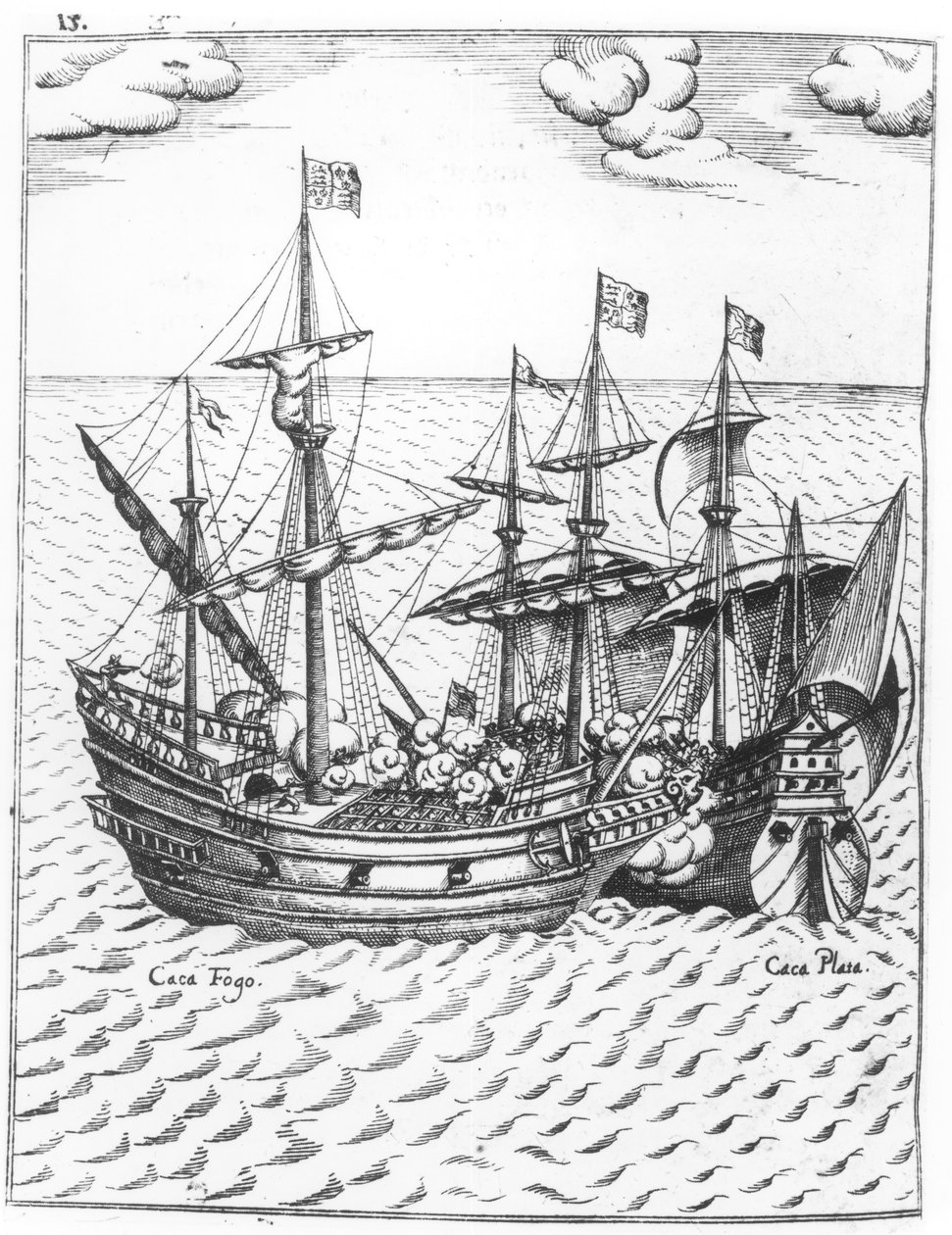 Un Barco del Tesoro Español Saqueado por Francis Drake (c.1540-96) en el Pacífico de Dutch School