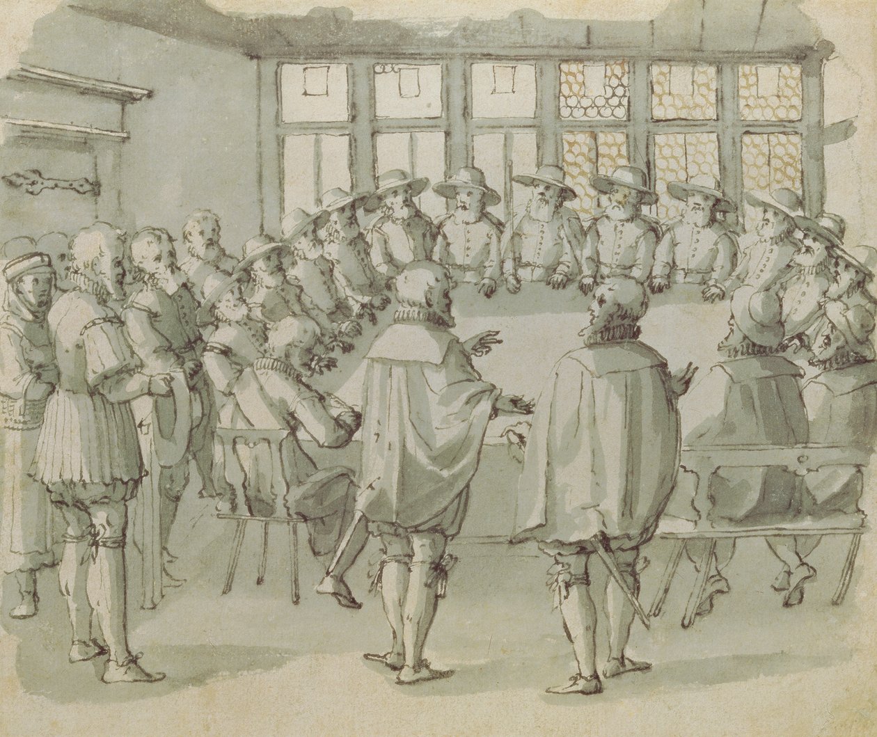 Reunión de gremio, segunda mitad del siglo XVII de Dutch School