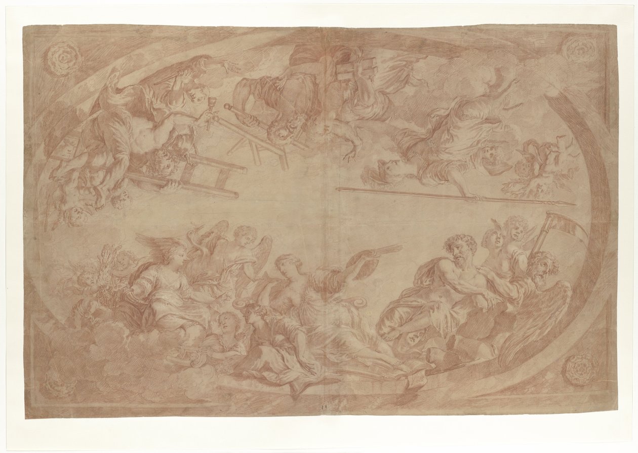 Alegoría de la separación de los artistas del Gremio de San Lucas de La Haya, 1686 de Dutch School