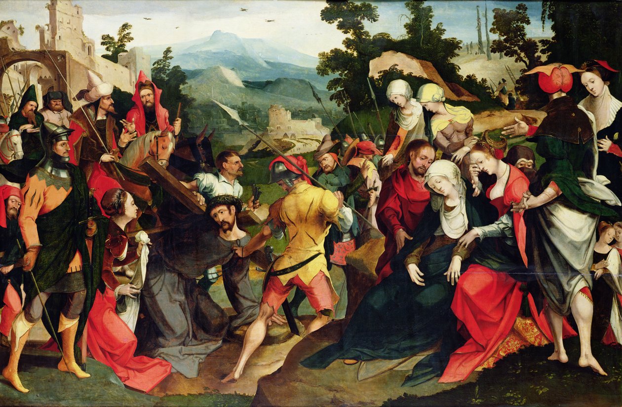 El traslado de la cruz, c.1520 de Dutch School