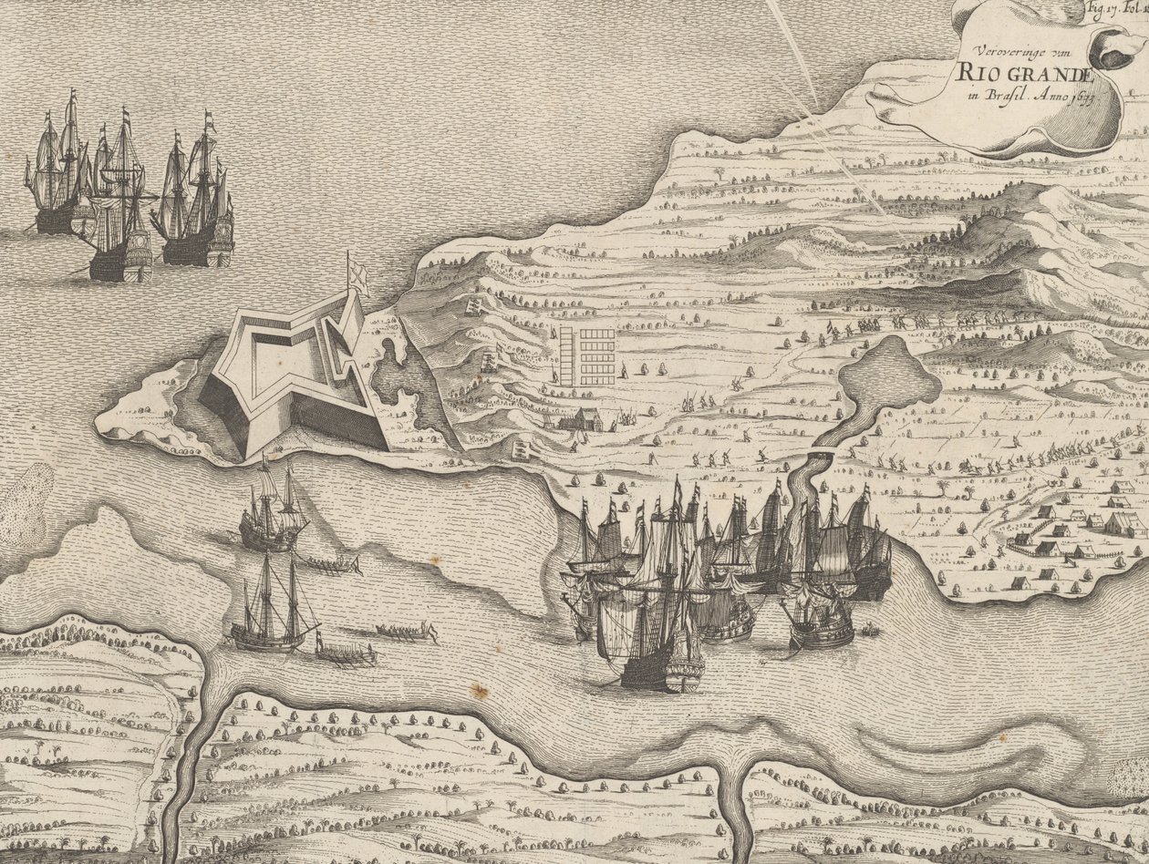 Conquista de Río Grande en Brasil, diciembre de 1633, 1649-51 de Dutch School