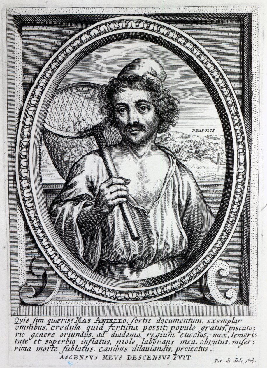 Masaniello, grabado por Petrus de Iode de Dutch School