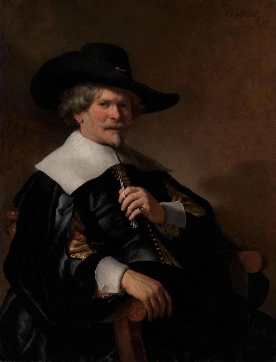 Retrato de un hombre sentado en un sillón, ca. 1640-50 de Dutch