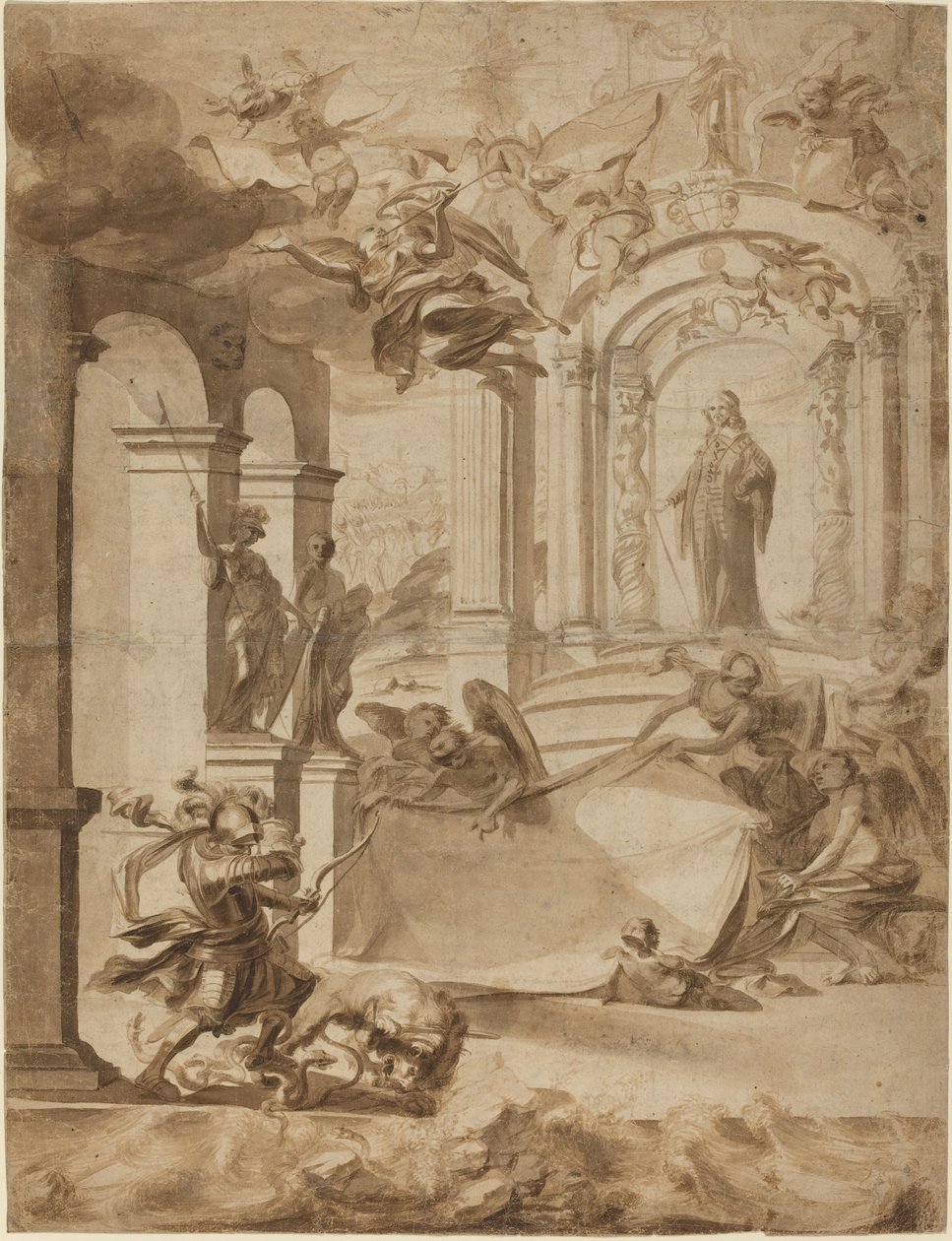 Alegoría en Honor a un Caballero de Dutch 17th Century