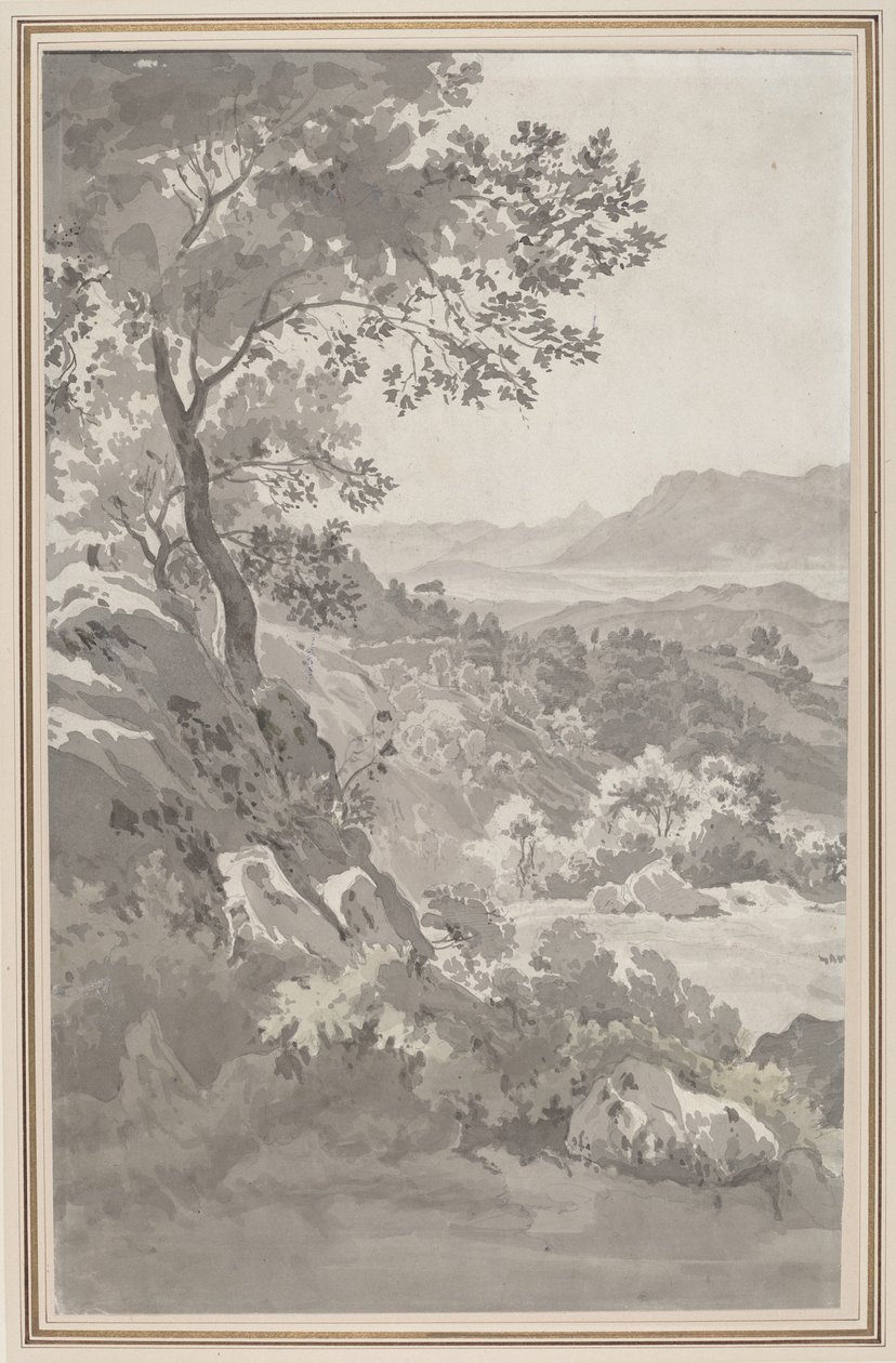 Valle en la campiña italiana de Dutch 19th Century