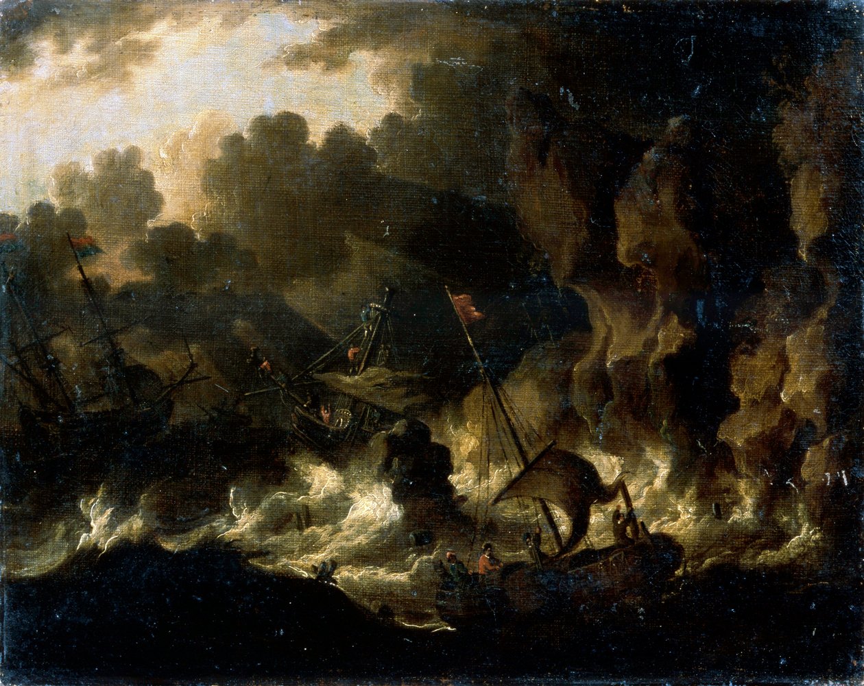 Mar embravecido, siglo XVII de Dutch Master