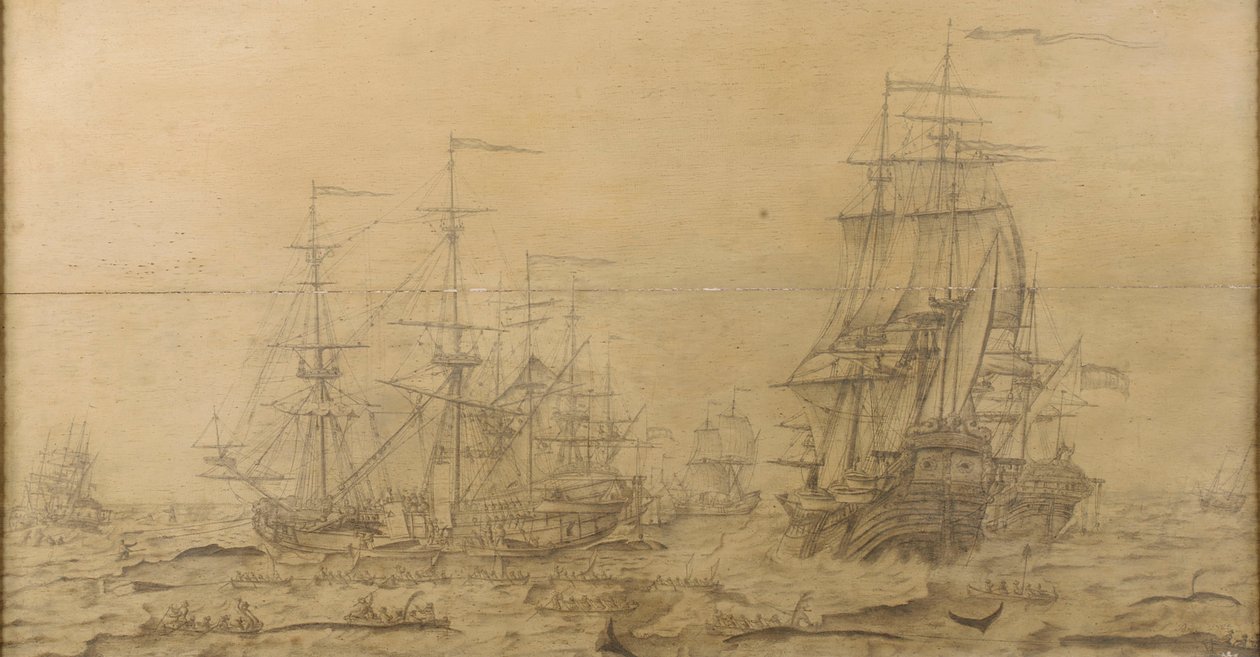Una escena ballenera del siglo XVII de Dutch School
