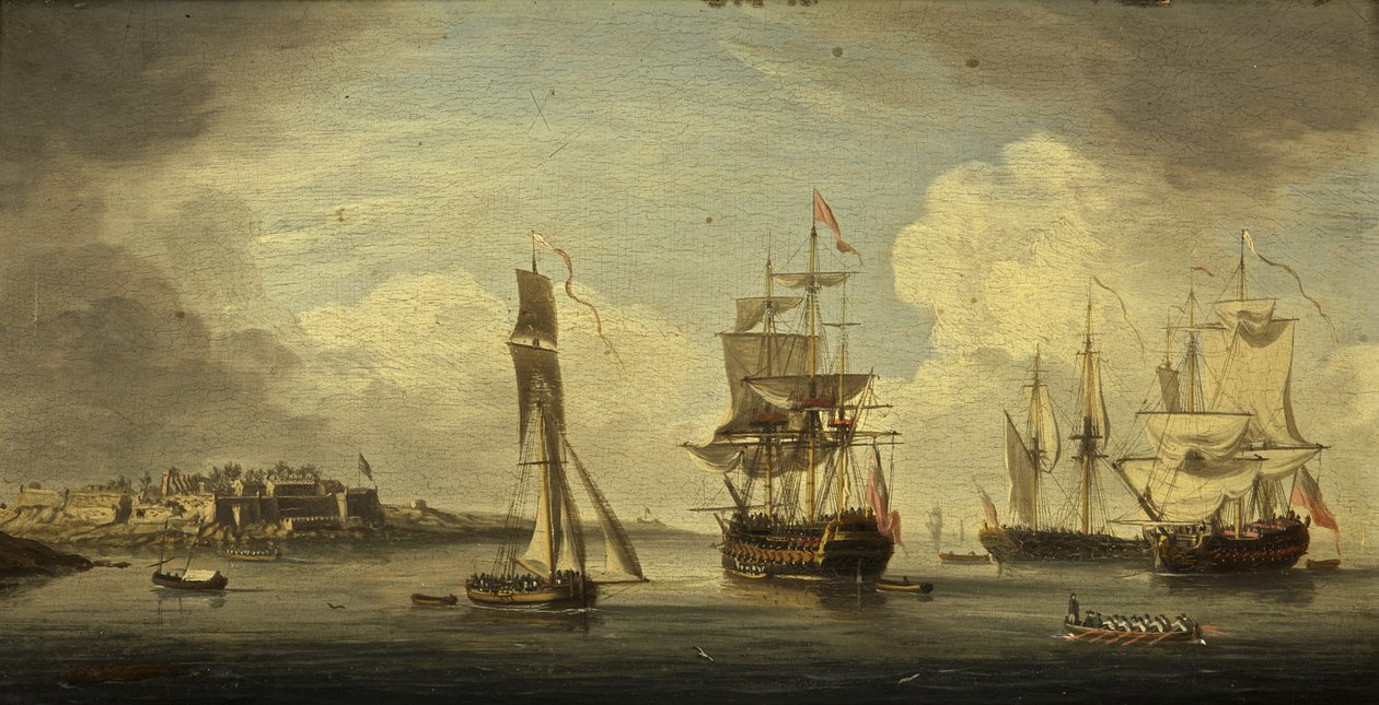 Un puerto marítimo de Dutch School