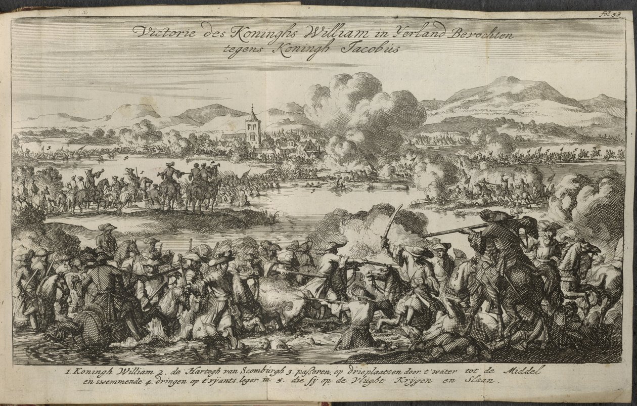 Una batalla en la que participó el ejército de Guillermo III de Dutch School