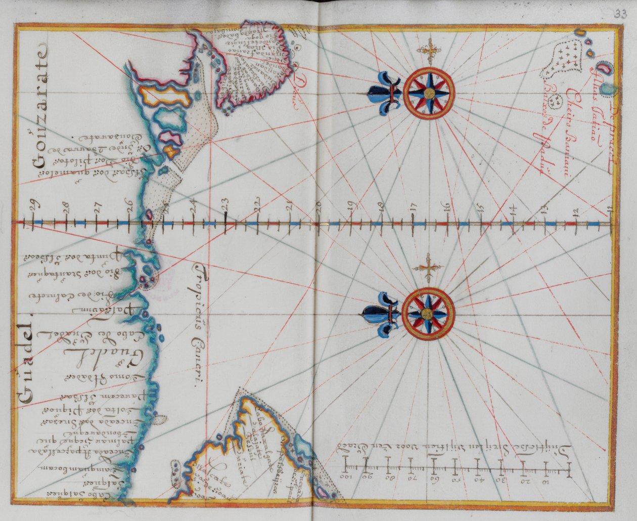 Arabia: Mapa del Mar Arábigo. de Dutch School