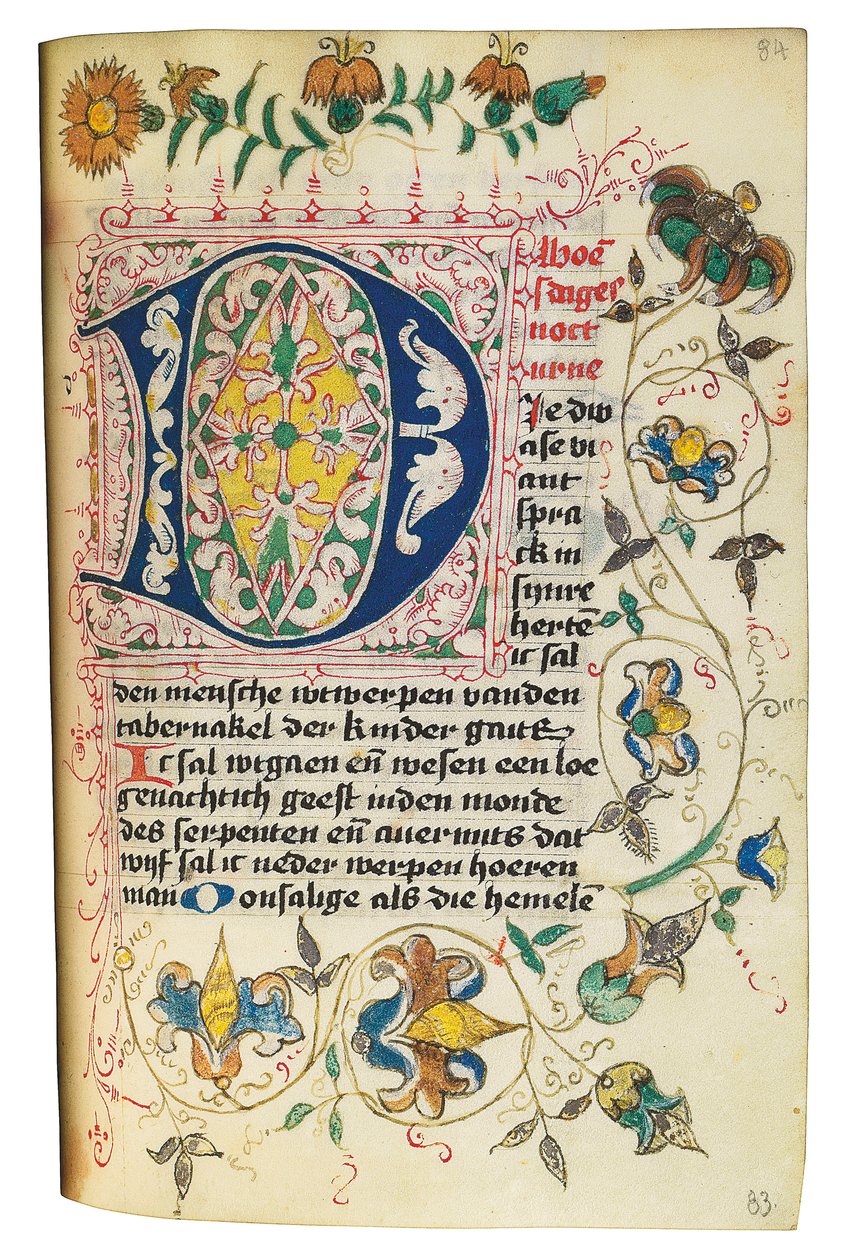 Libro de Horas y Libro de Oraciones en holandés, Bajo Rin, Emmerich, Cleves, c.1480 de Dutch School