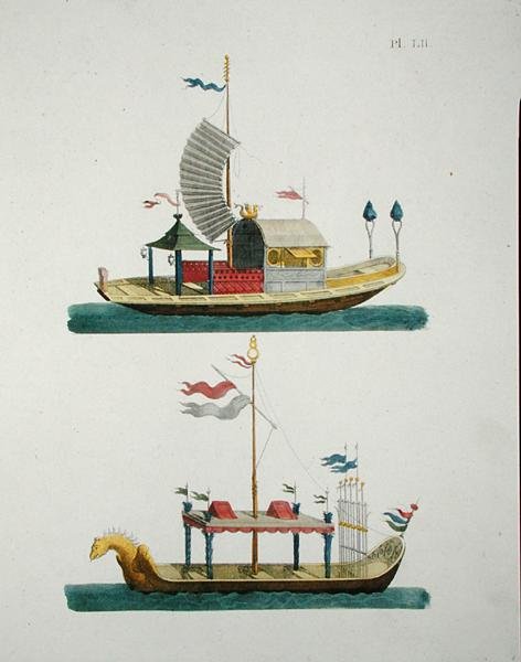 Barcos ornamentales chinos, de 