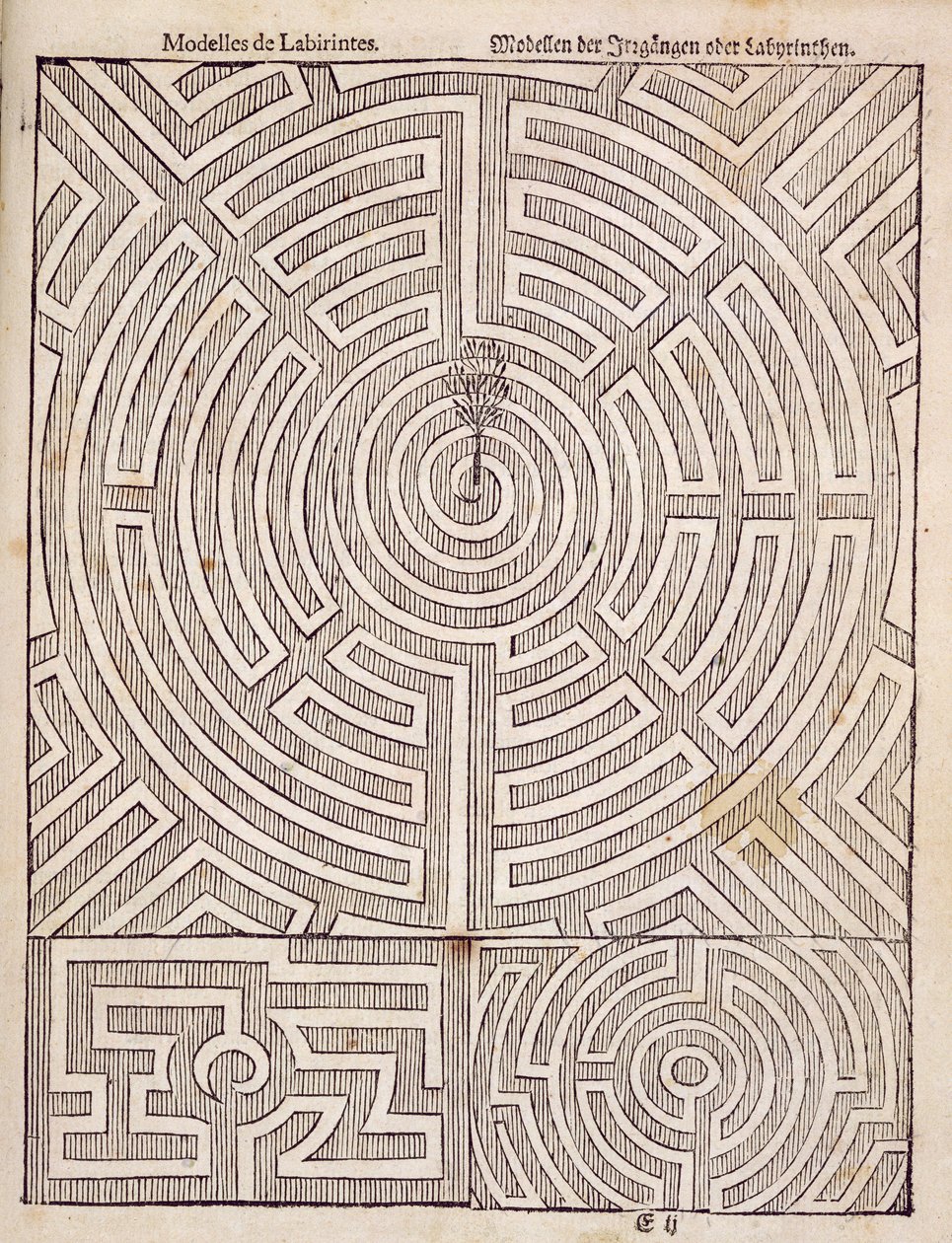 Diseños para laberintos, de El Jardinero Holandés por Johann van der Groen, publicado en 1699 de Dutch School
