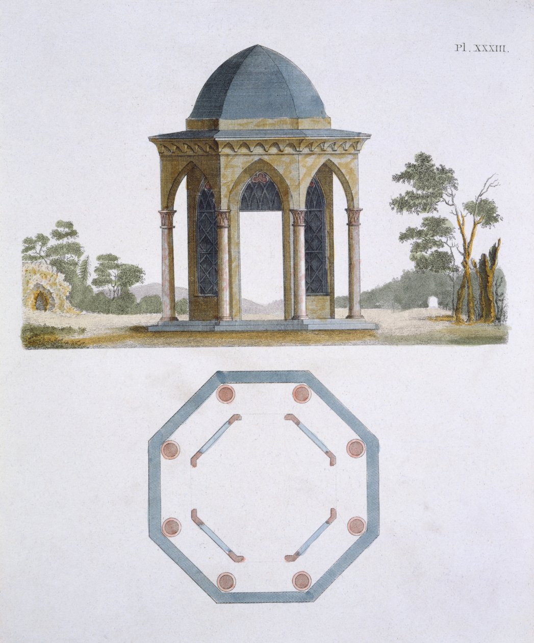 Ilustración de la Revista de Gemas de Jardín por G Van Laar, 1802 de Dutch School