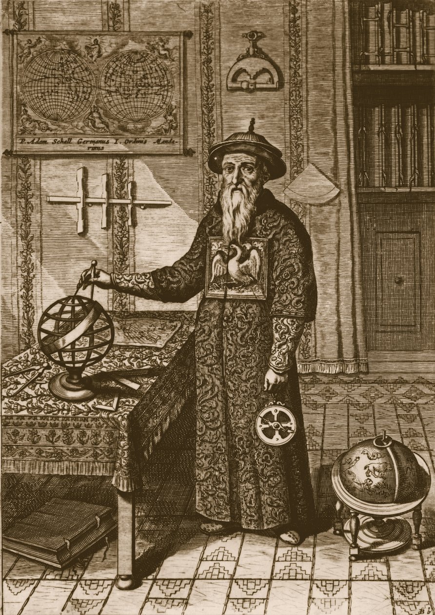 Johann Adam Schall von Bell, de China Illustrata por Athanasius Kircher, 1667 de Dutch School