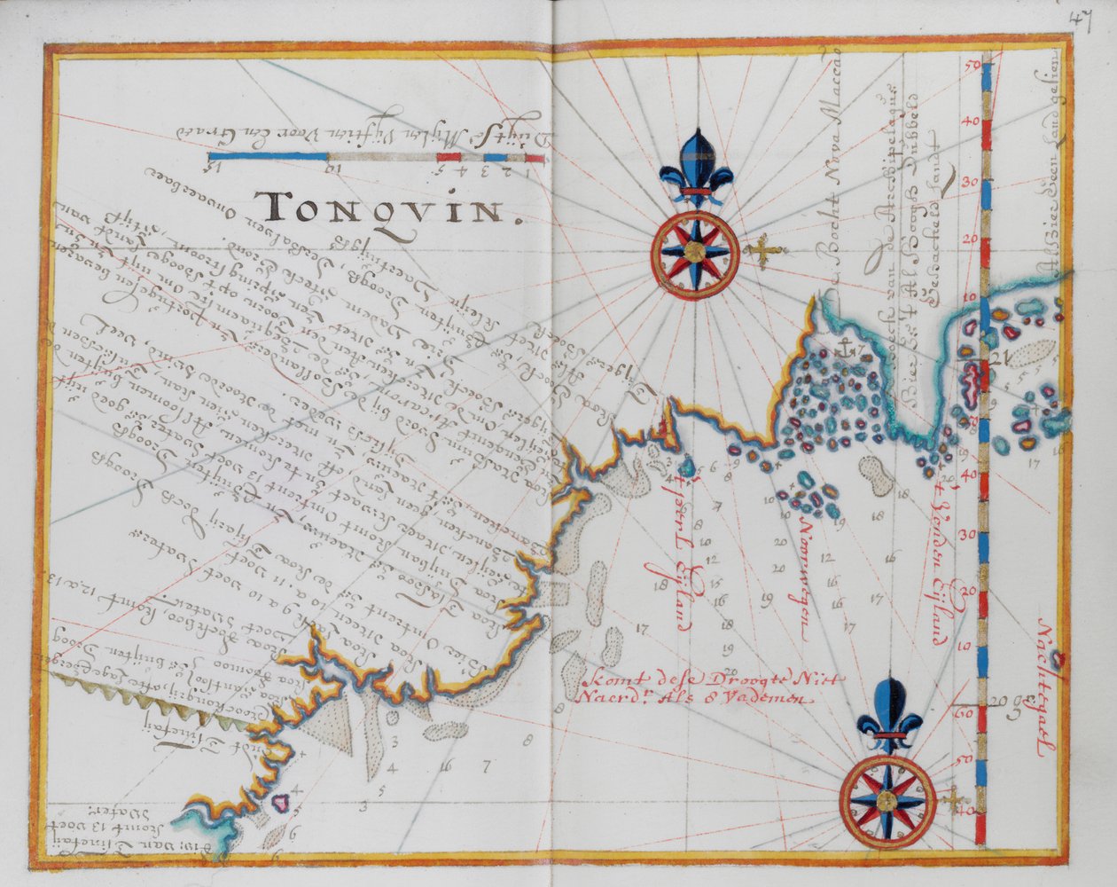 Mapa de Tonquin, China. de Dutch School