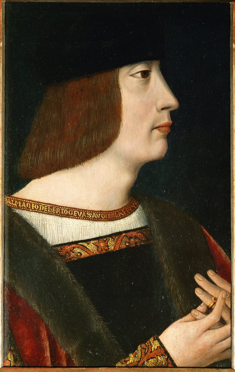 Filiberto II, duque de Saboya, segundo marido de Margarita de Austria (pintura sobre madera) de Dutch School