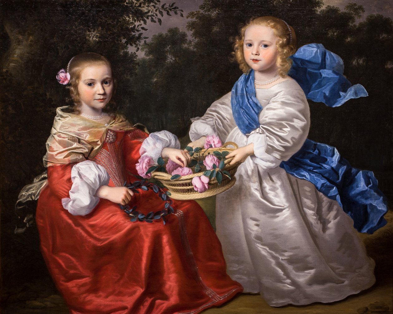 Retrato de niños de Dutch School