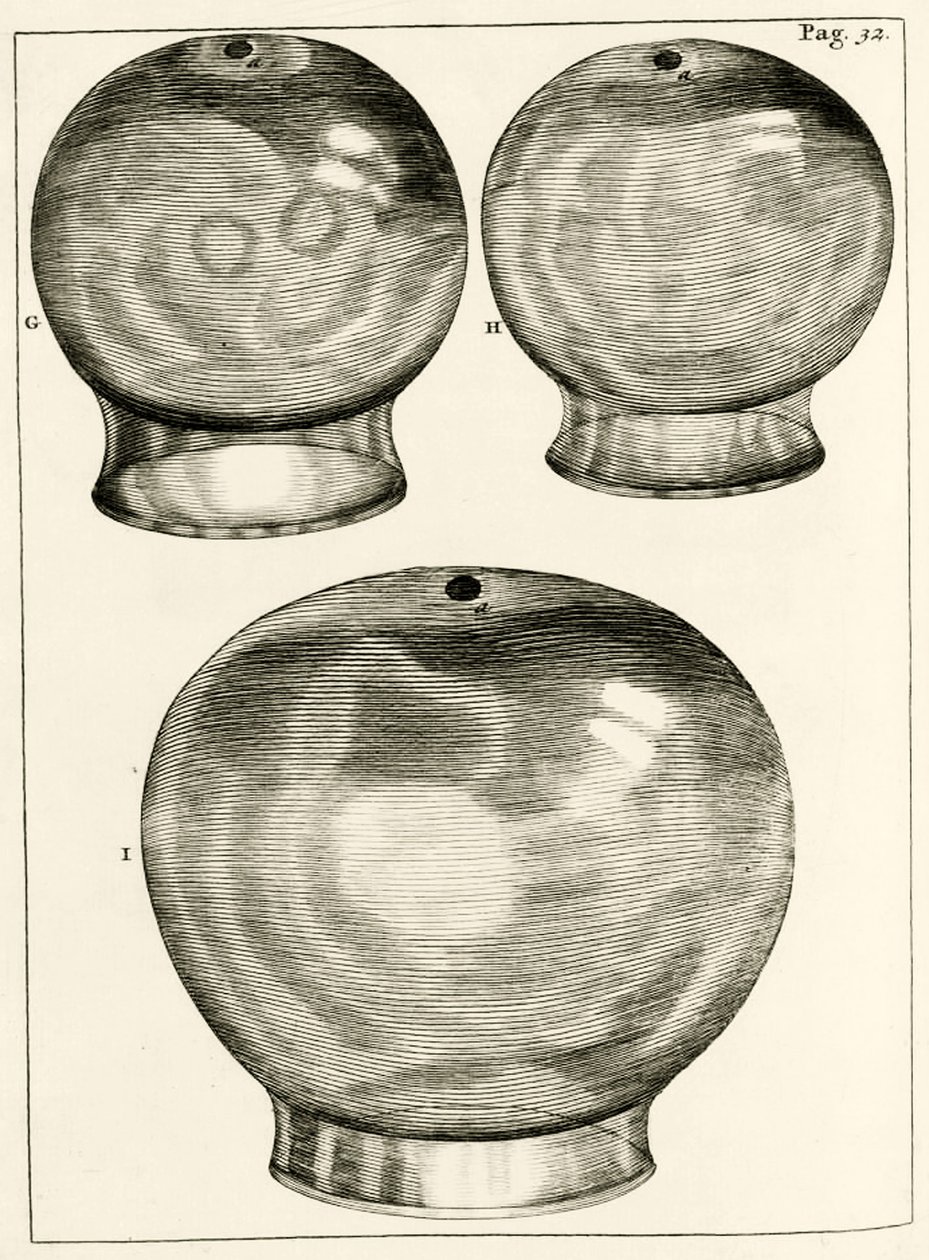 Varios vasos de ventosas, de Exercitationes Practicae circa Medendi Methodum por Frederik Dekkers, 1694 de Dutch School