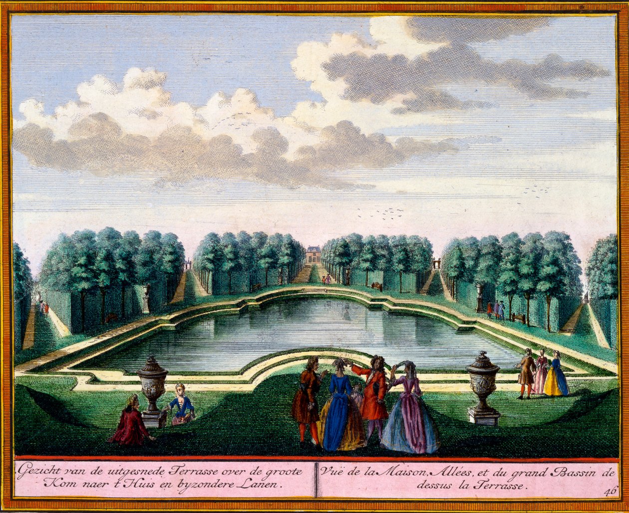Vista de Het Zeganpralent Kennemerlant por Hendrick de Leth y Matthias Brouerius Van Nidek, publicado c.1700-30 de Dutch School