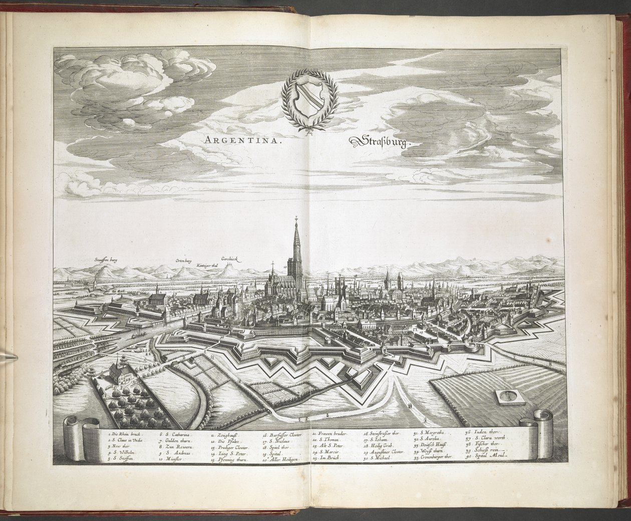 Vista de Estrasburgo desde "la ciudad de toda la Alta Alemania, la más ilustre e ilustre de las pinturas antiguas y nuevas, elaborada con mayor precisión". de Dutch School