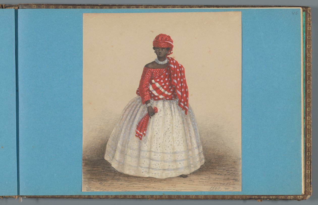 Mujer en Surinam, 1860 de Dutch School