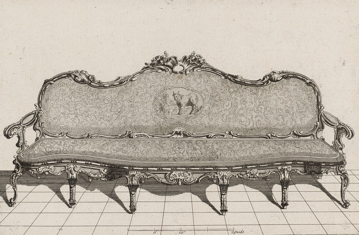 Canapé, segunda mitad del siglo XVIII de Duval. A. (after)