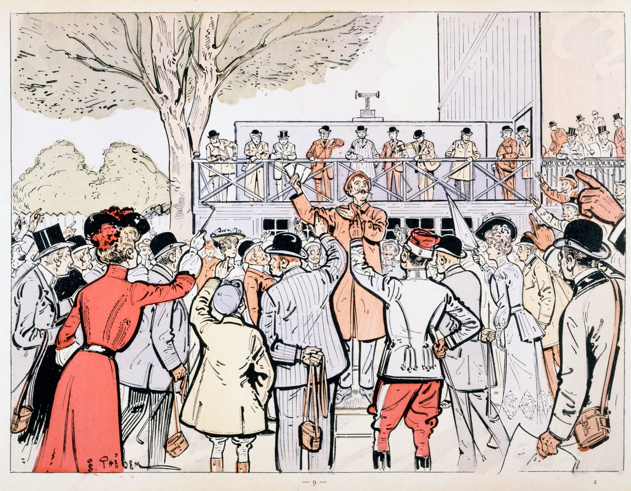 El corredor de apuestas, c.1905 de E. Thelem