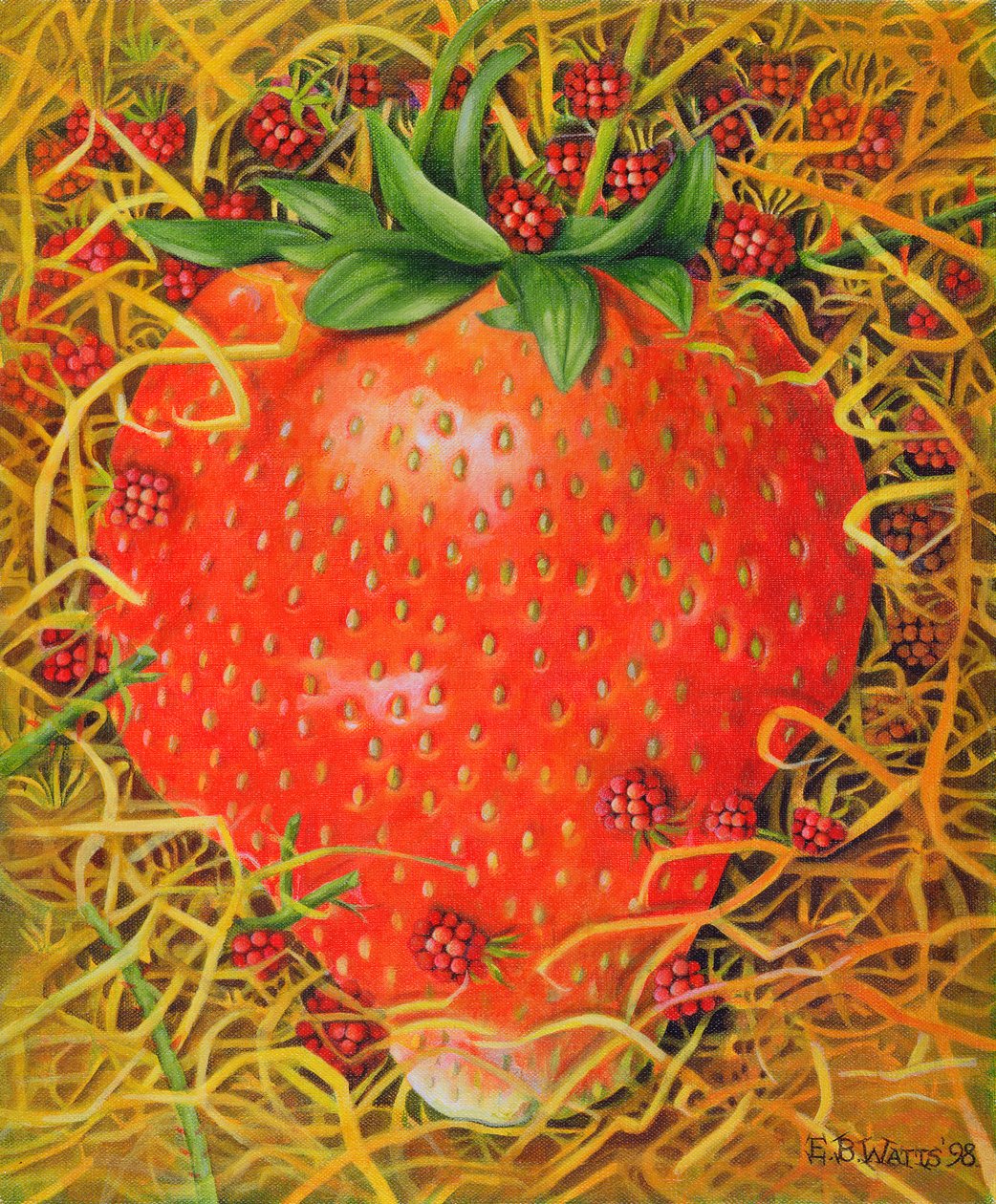 Fresa en paja, 1998 de E.B. Watts
