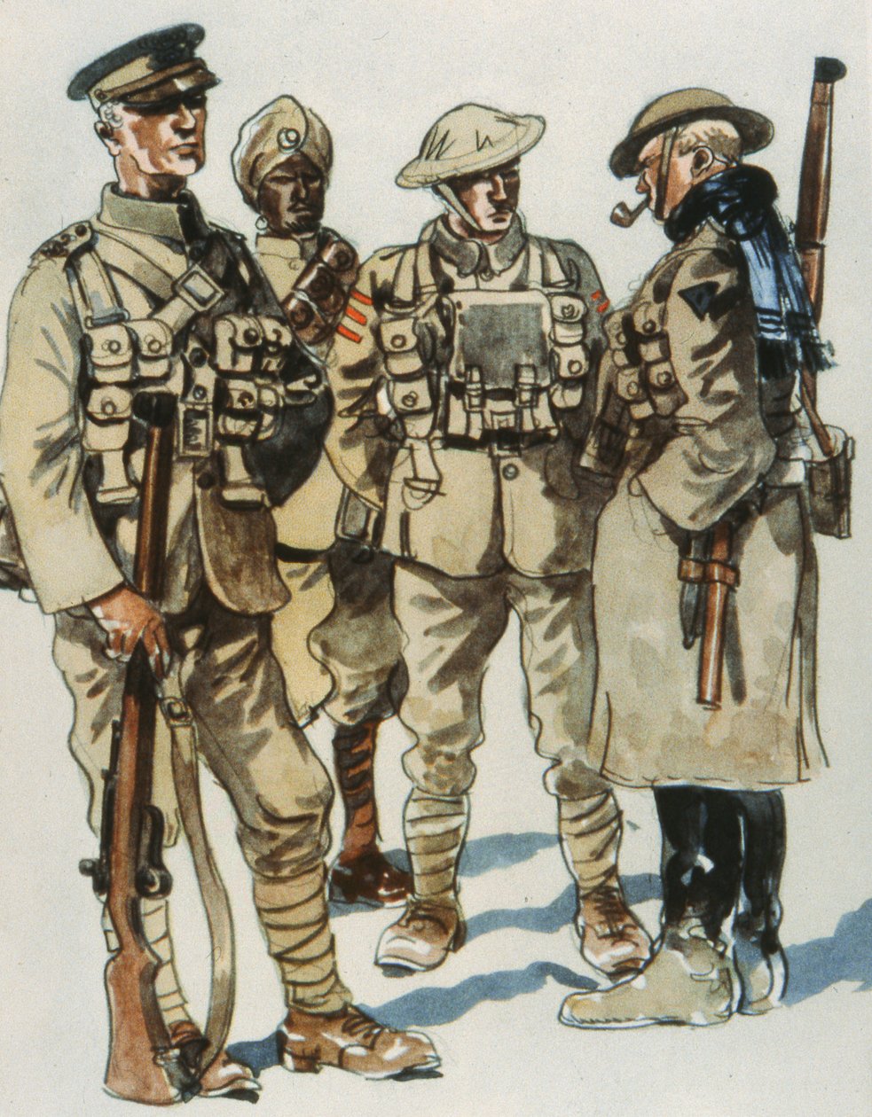 Uniformes de Campo del Ejército Británico de E. (after) Dobrich