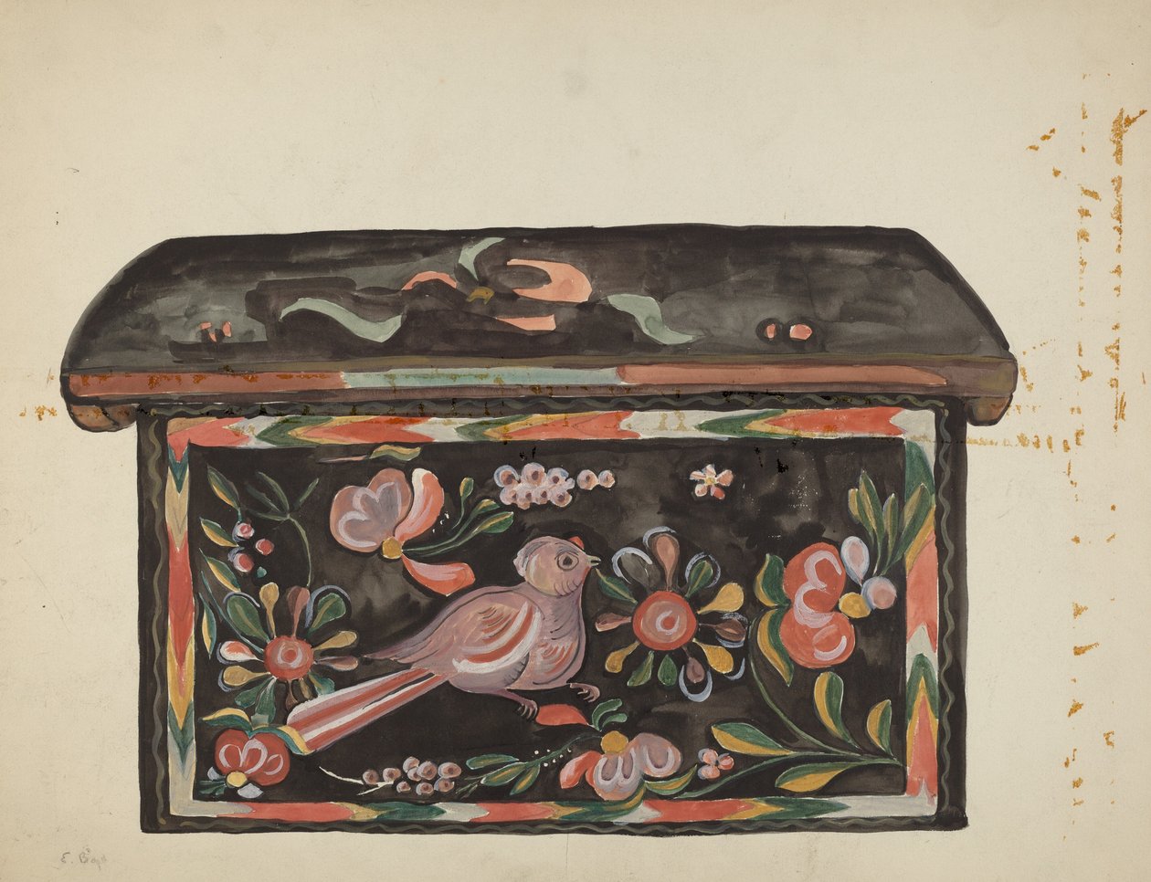 Caja de pino nativa de E. Boyd