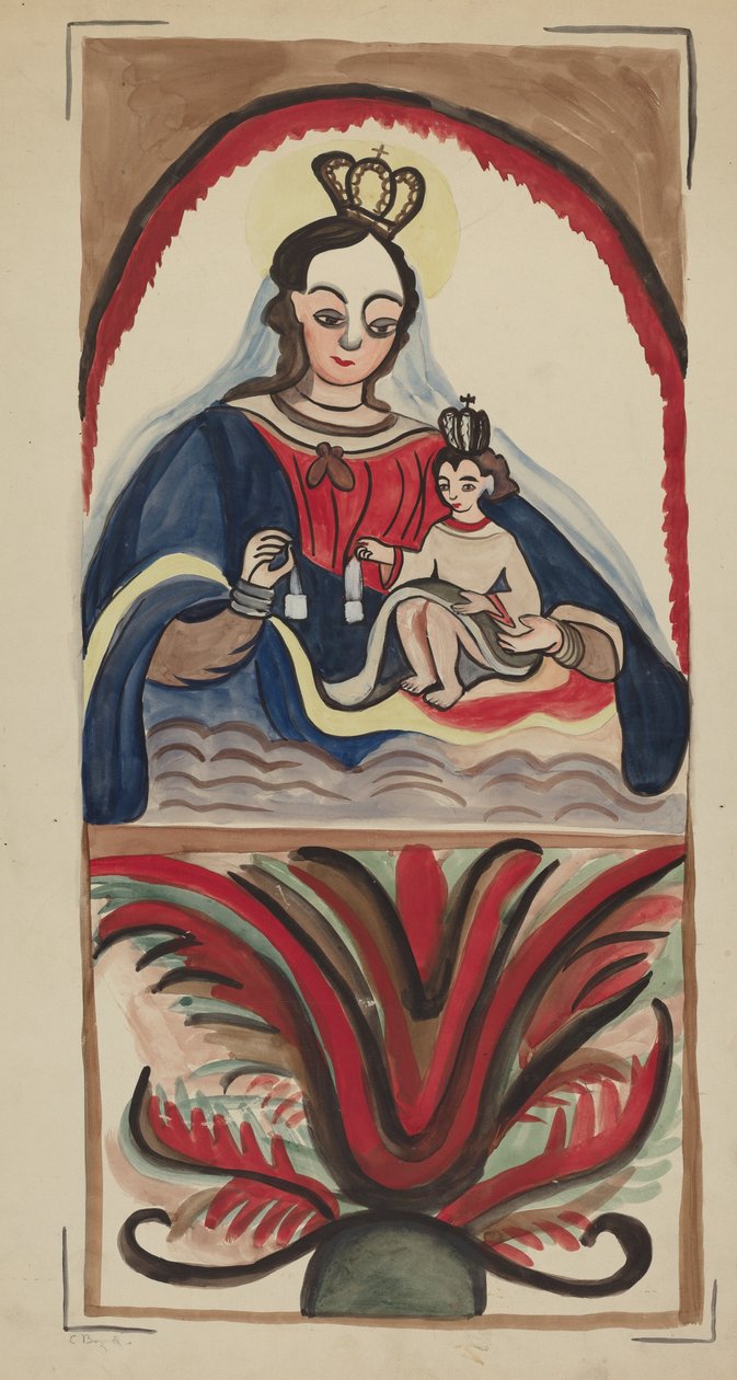 Retablo - Virgen y Niño, 1935-1942 de E. Boyd
