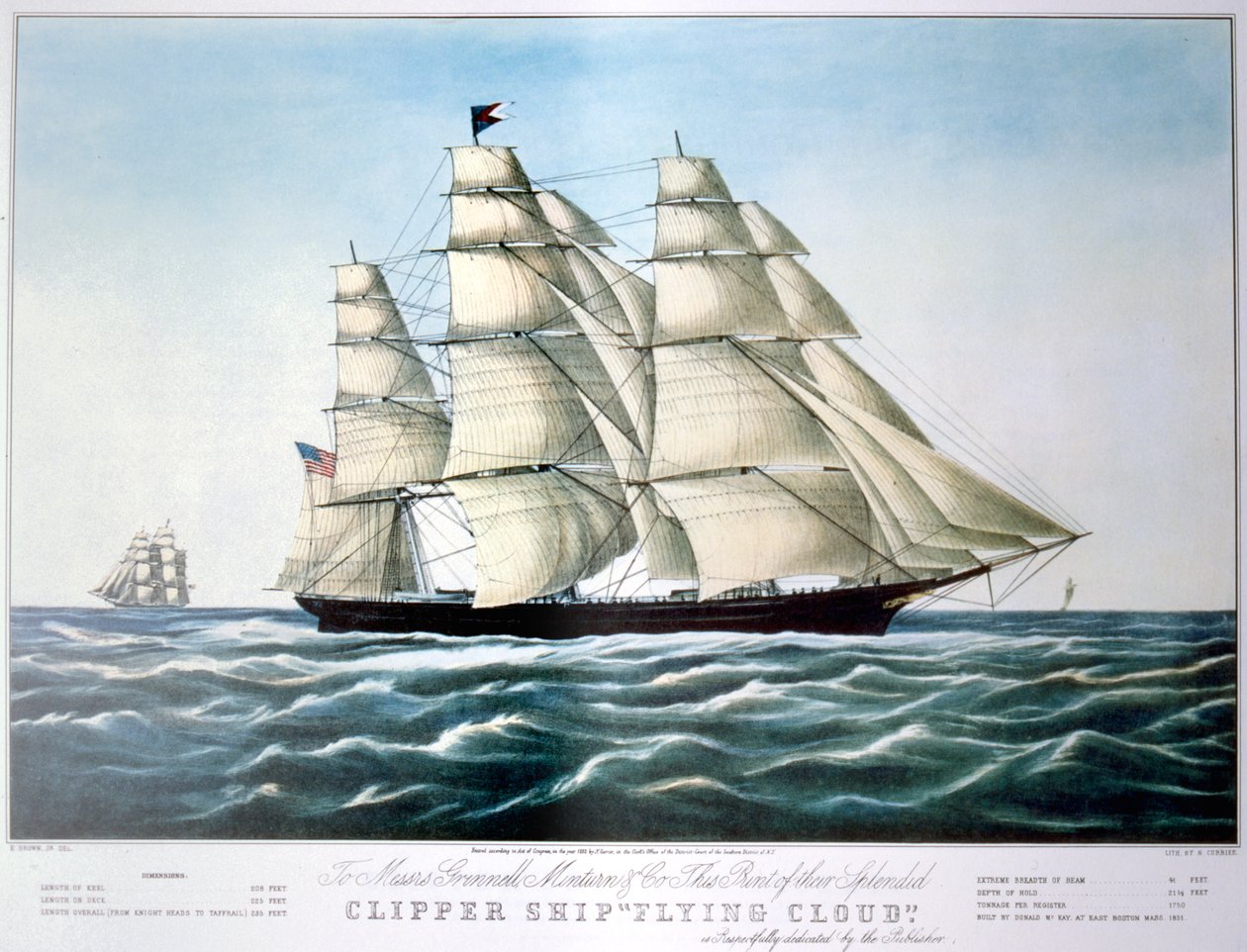 Barco clipper Flying Cloud, 1851-1907 de E Brown Jr