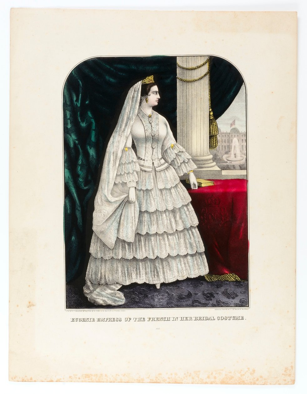 Eugenia Emperatriz de Francia en traje de novia de E. C. Kellogg