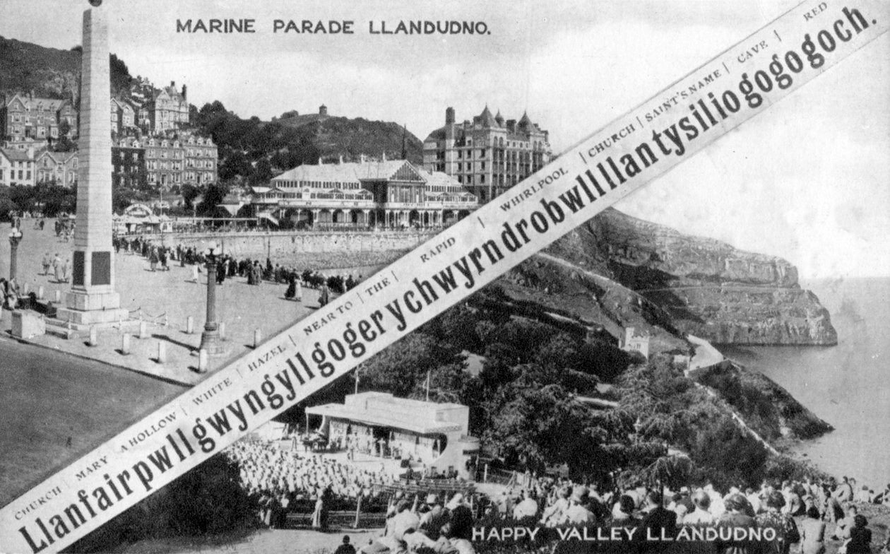 Valle Feliz y Paseo Marítimo, Llandudno, siglo XX de E. Dennis