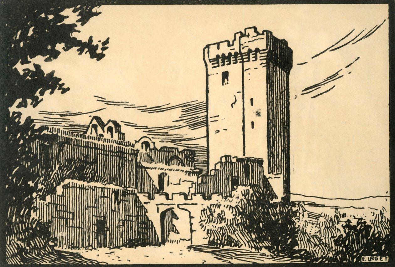 Abbaye De Montmajour - La antigua abadía de Montmajour, c. 1920s de E Laget