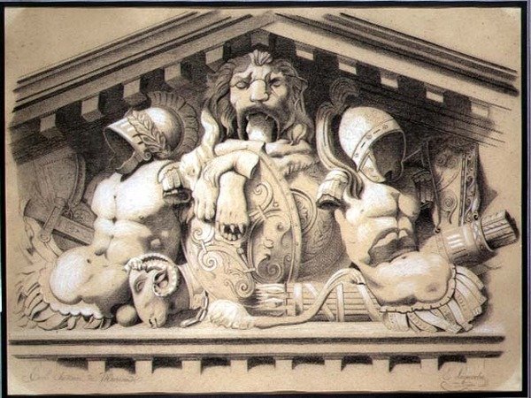 Un frontón escultórico en el Louvre de E. Laquerbe