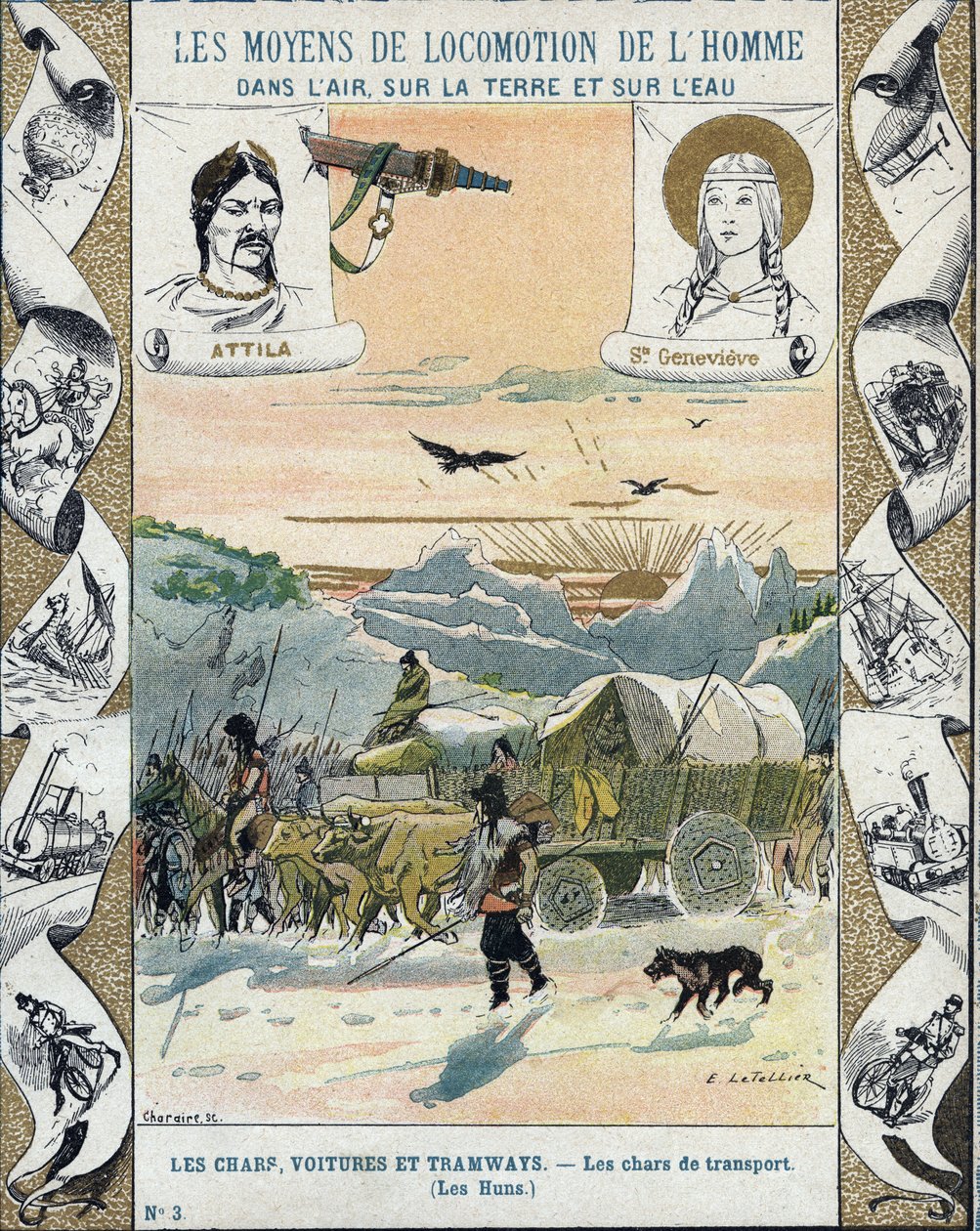 Tanques de transporte - Los Hunos de Atila (ca. 395-453) - Invasiones bárbaras de E. Letellier
