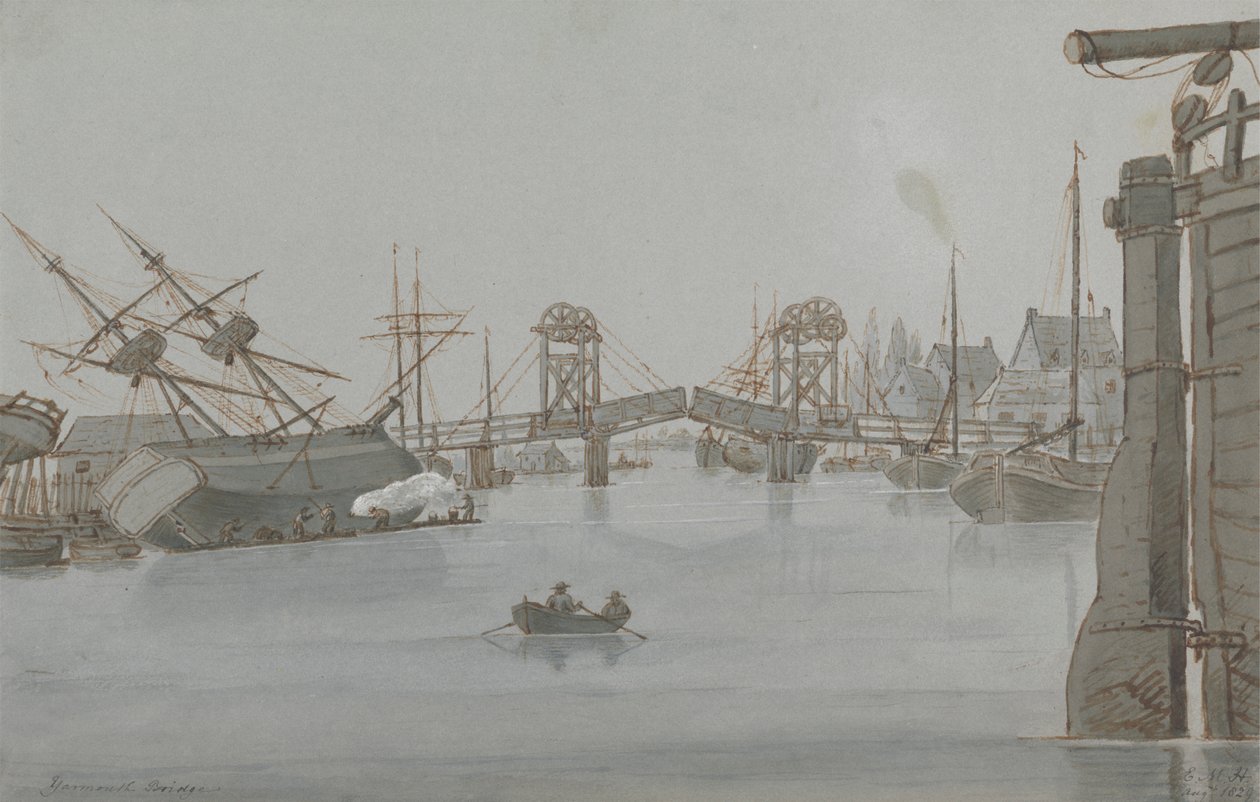Puente de Yarmouth, agosto de 1829 de E. M. Henderson