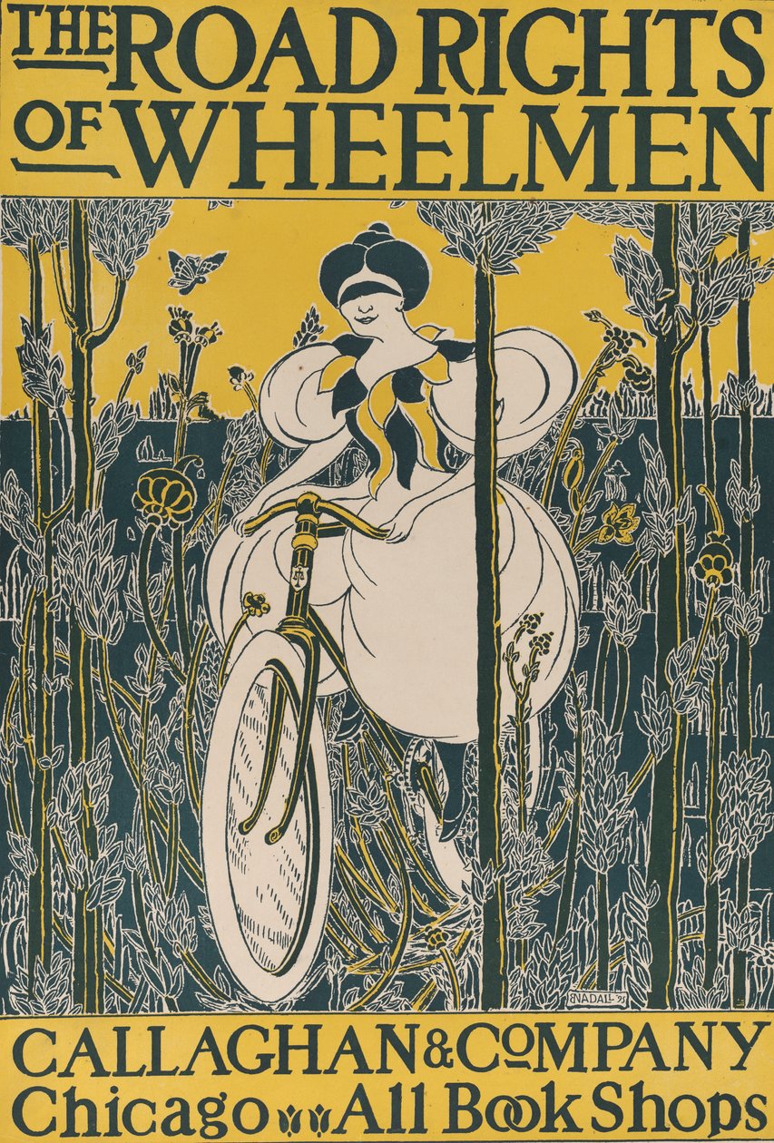 Los derechos de los ciclistas, 1895 de E. Nadall