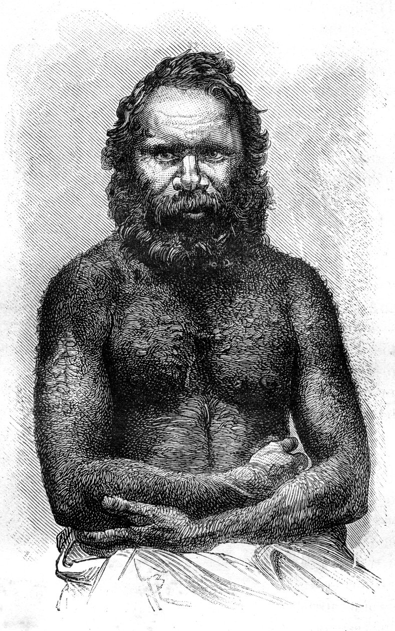 Aborigen australiano, 1886 de Etienne Antoine Eugene Ronjat