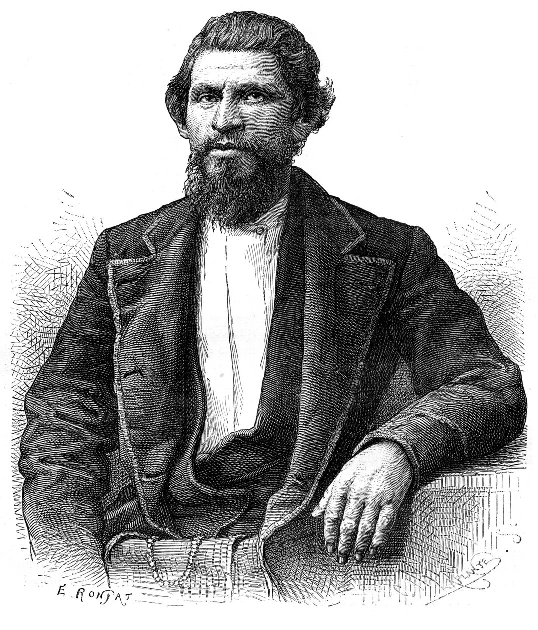 Retrato de un yanqui, siglo XIX de Etienne Antoine Eugene Ronjat