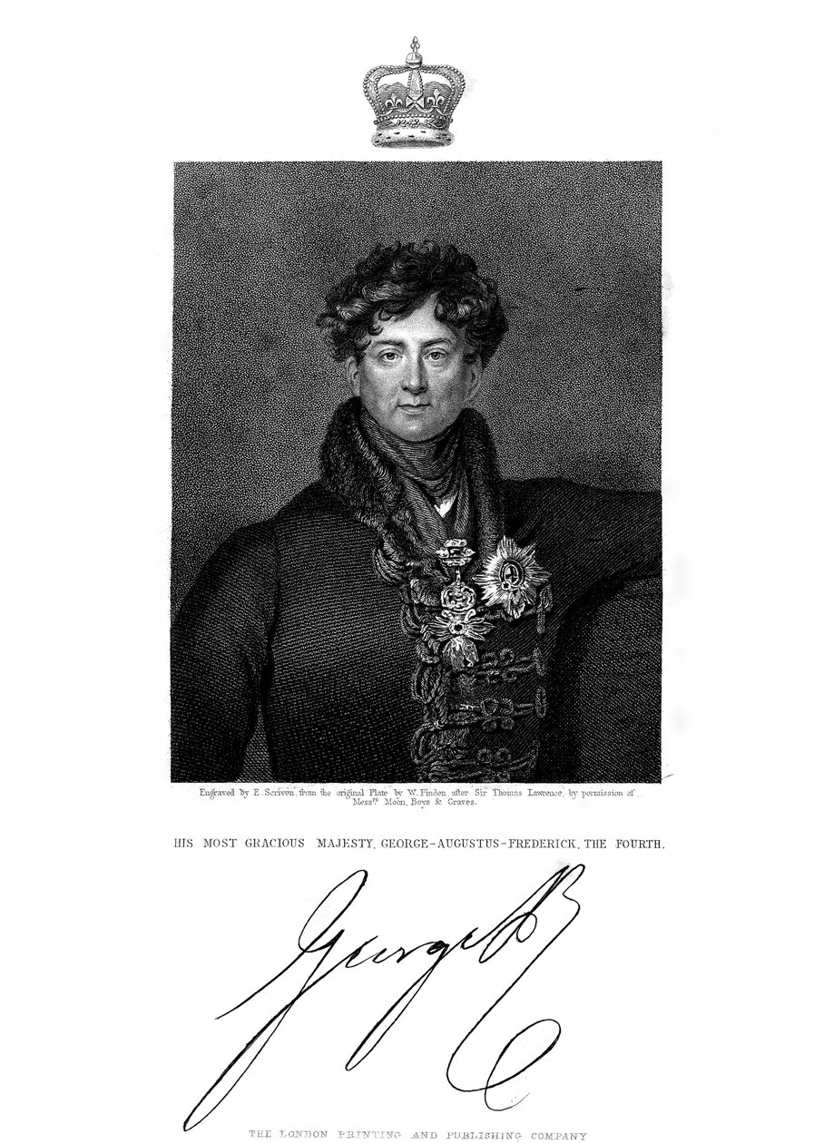 Jorge IV, rey de Gran Bretaña e Irlanda y de Hannover de E. Scriven