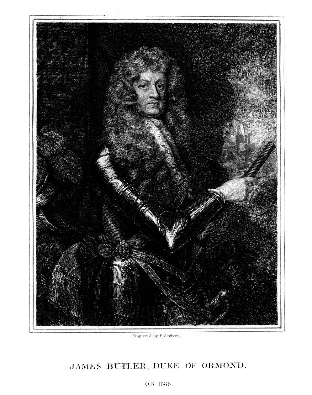 James Butler, 1er Duque de Ormonde, estadista y soldado anglo-irlandés, 1824 de E. Scriven