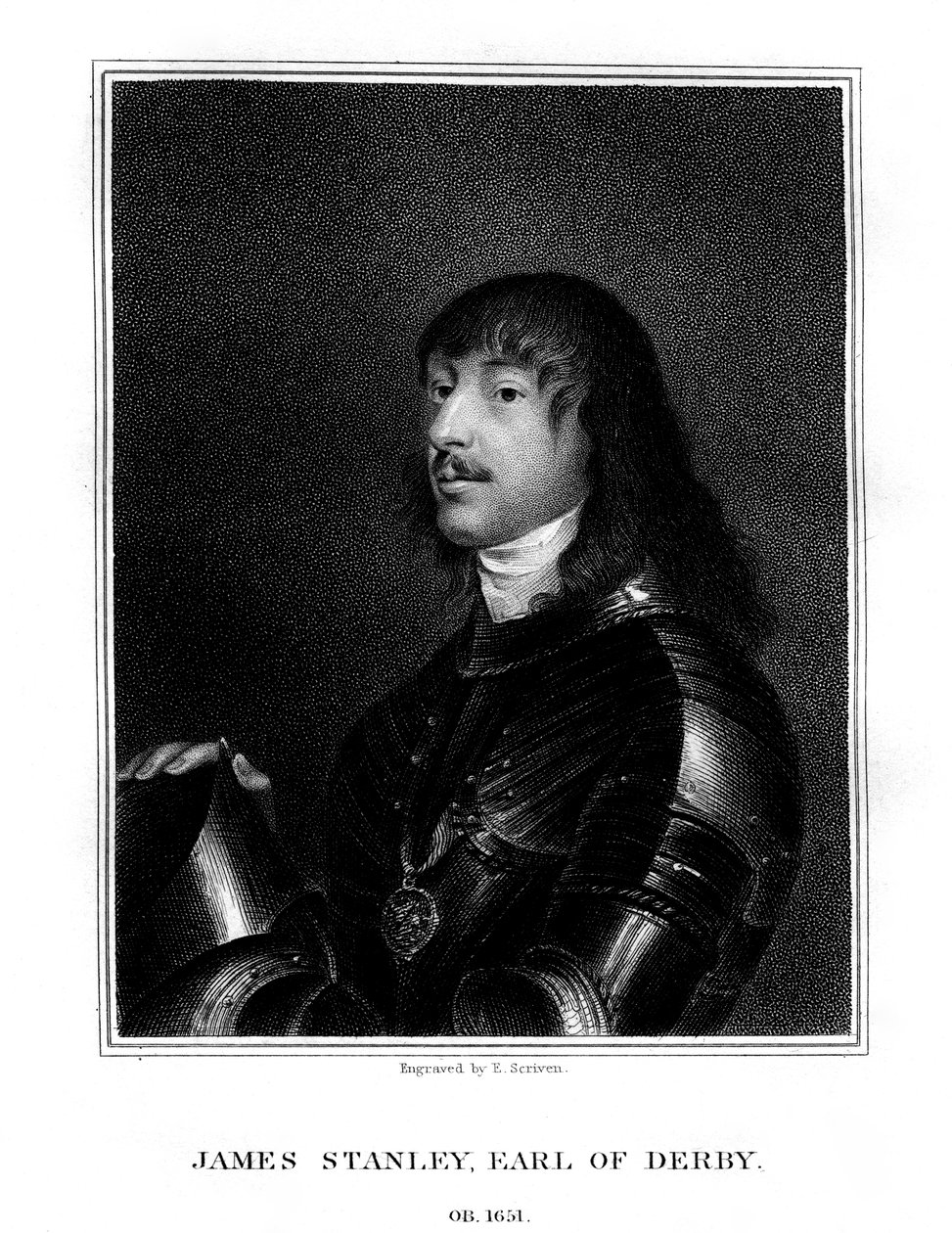 James Stanley, 7º Conde de Derby, partidario realista, 1824 de E. Scriven