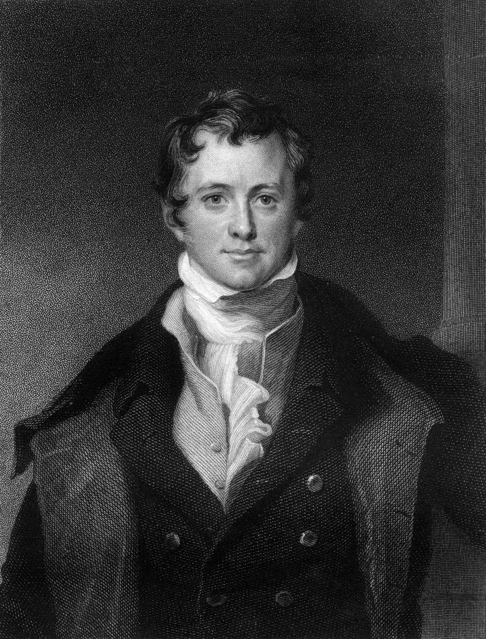 Sir Humphrey Davy, químico y físico de Cornualles, 1845 de E. Scriven