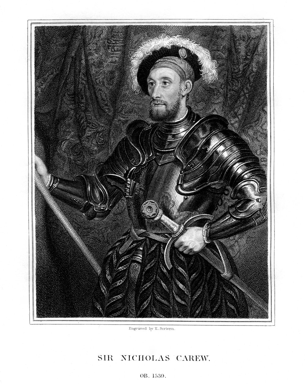 Sir Nicholas Carew, 1823 de E. Scriven