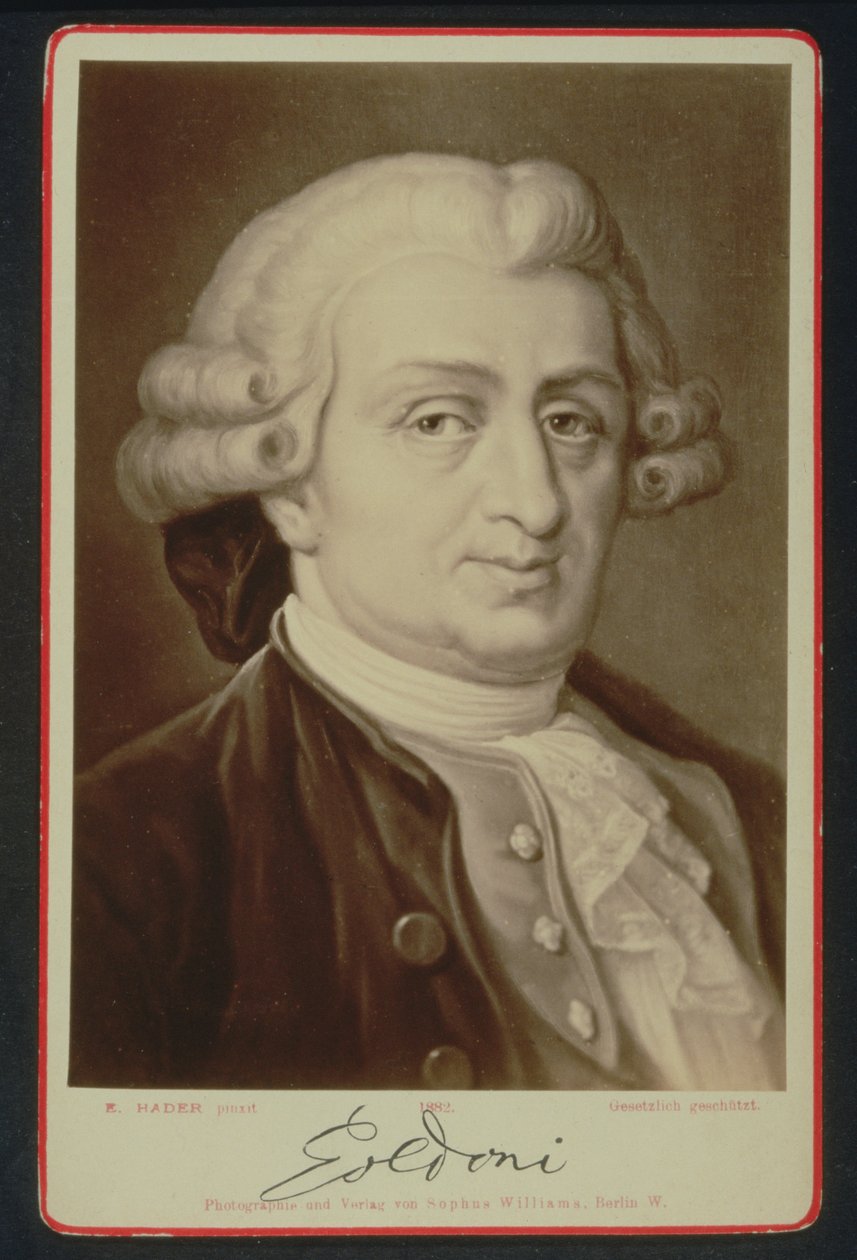 Retrato de Carlo Goldoni (1707-93) de E. after Hadler