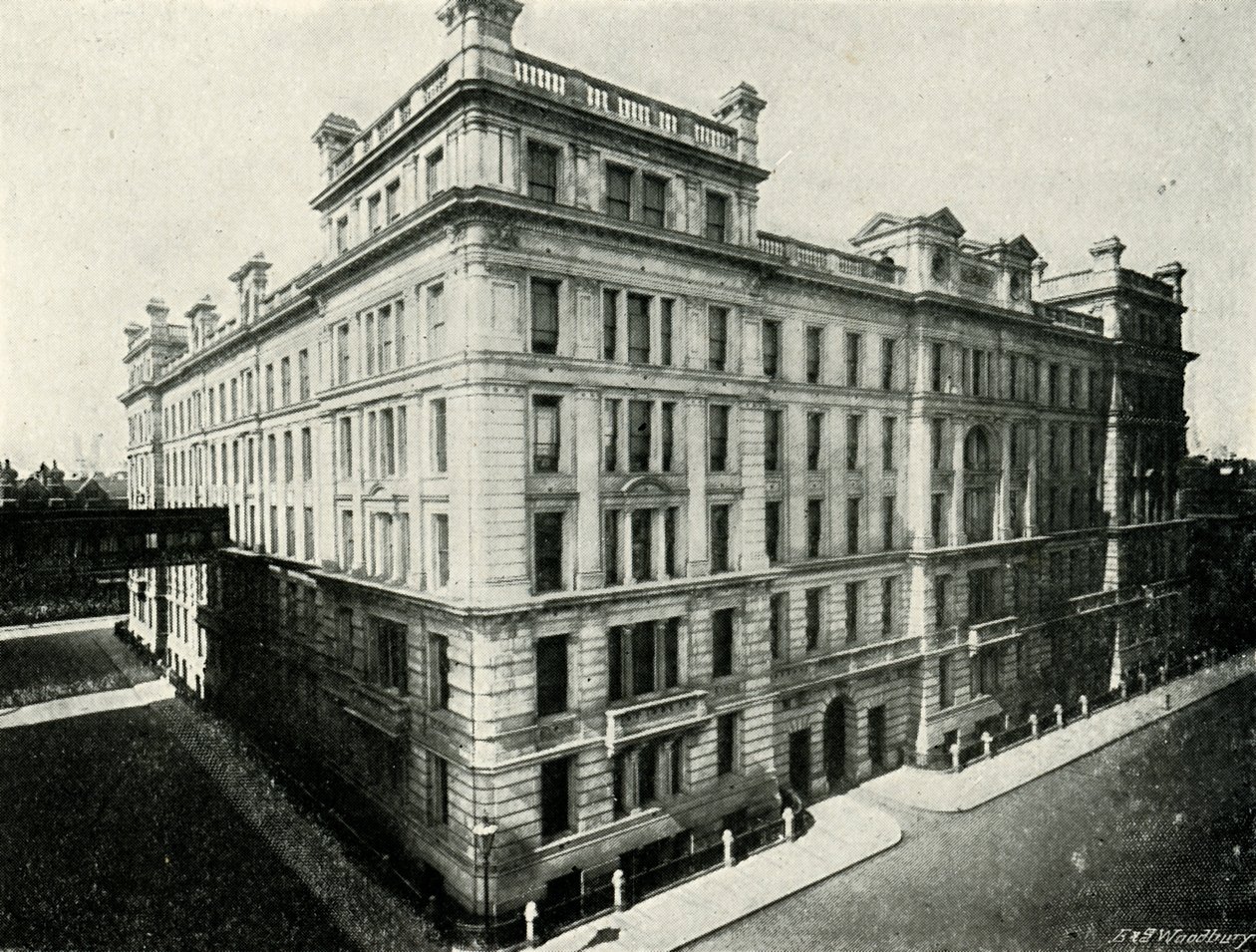 Oficina General de Correos - Nuevo Edificio Norte, c1897 de E. and S. Woodbury